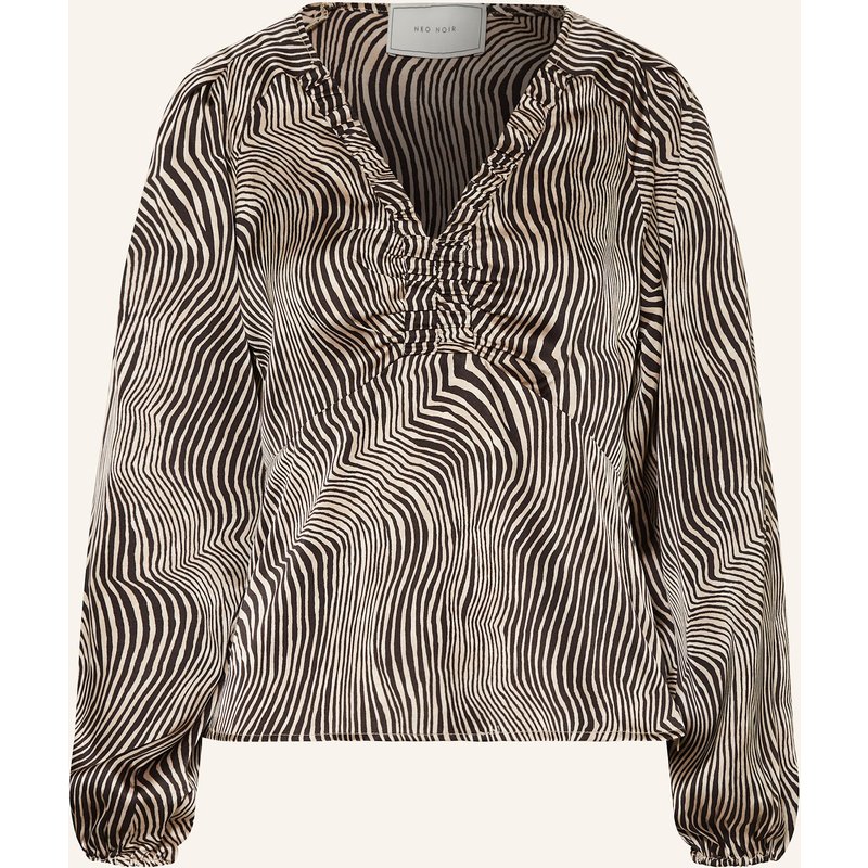 Neo Noir Blusenshirt Istana Aus Satin schwarz