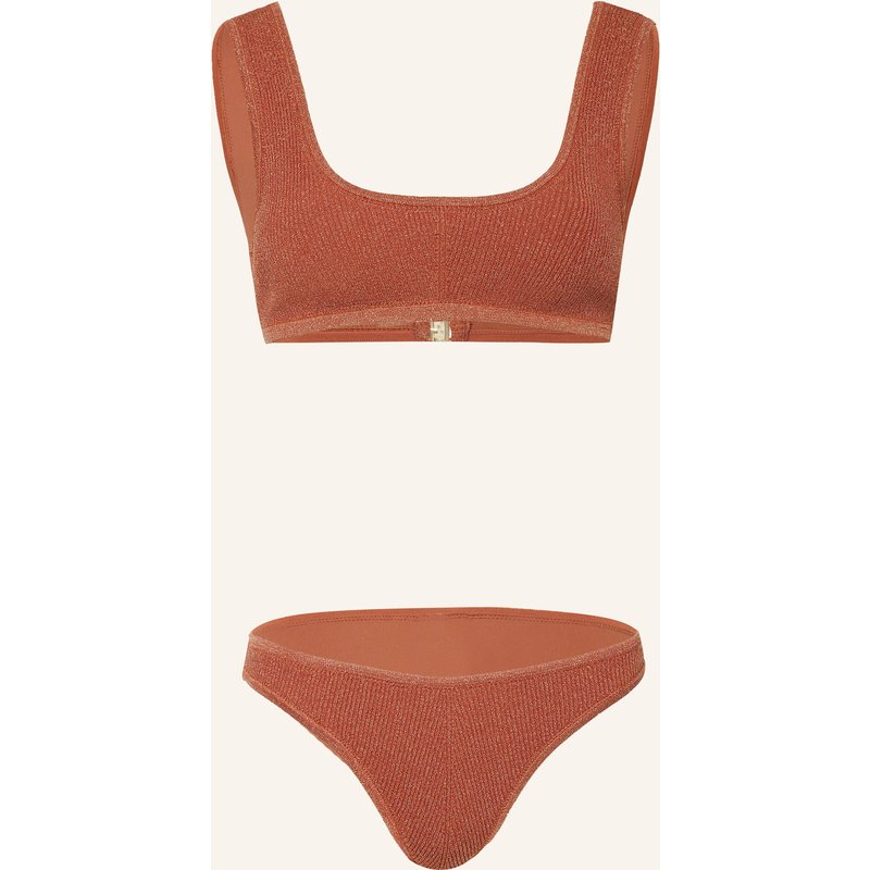 Zimmermann Bustier-Bikini Wylie Mit Glitzergarn braun