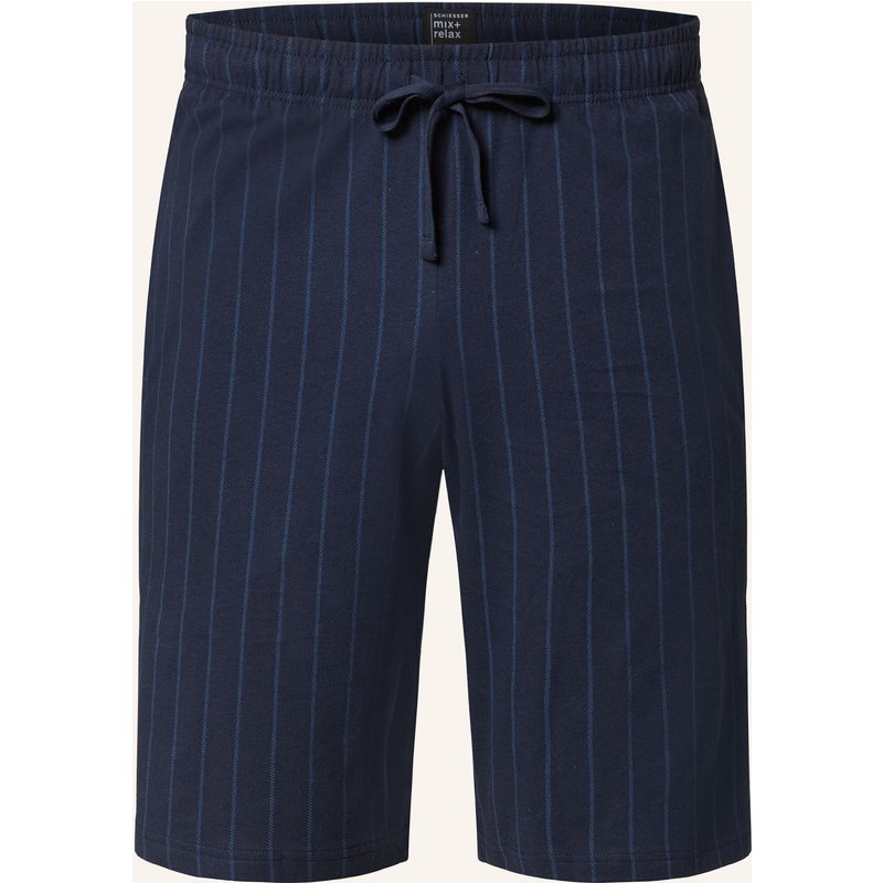 Schiesser Schlafshorts Mix+Relax blau