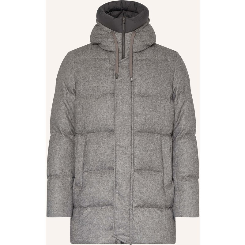 Herno Daunenjacke Mit Seide Und Casmere grau