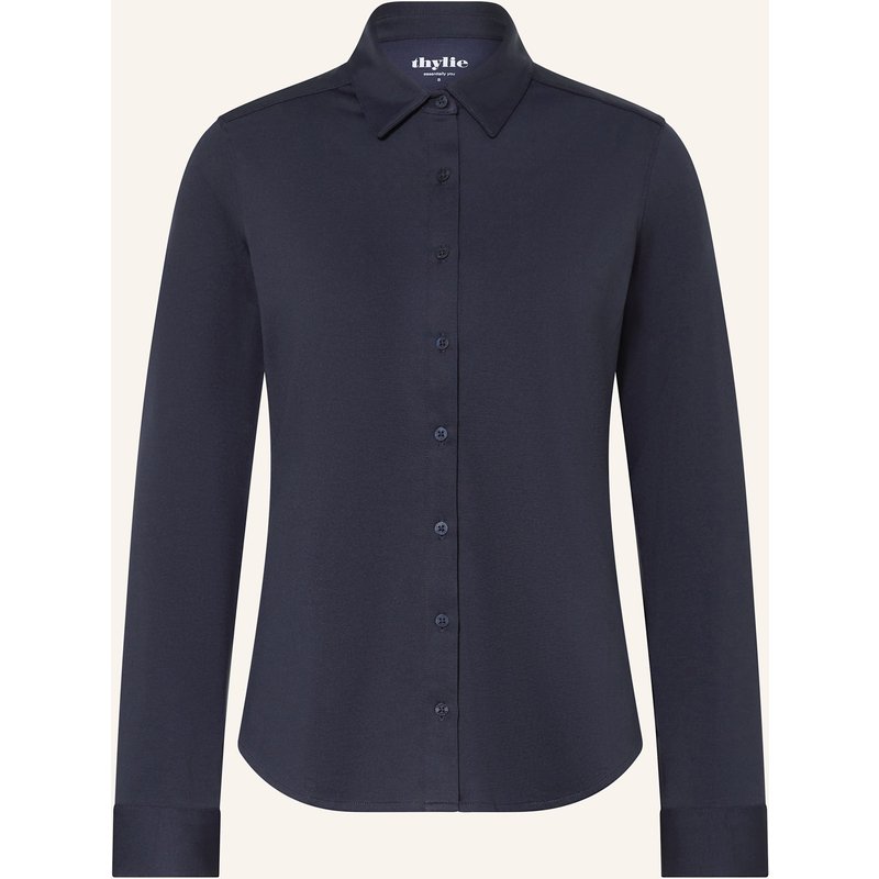 Thylie Hemdbluse Laurel Aus Jersey blau