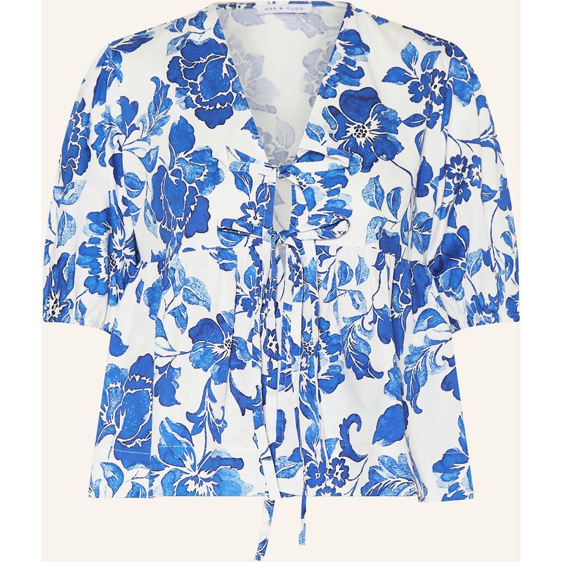 Mrs & Hugs Cropped-Bluse blau