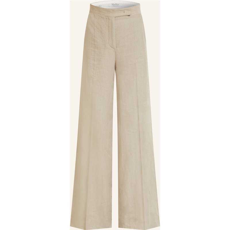 Max Mara Marlenehose Sequoia Aus Leinen beige