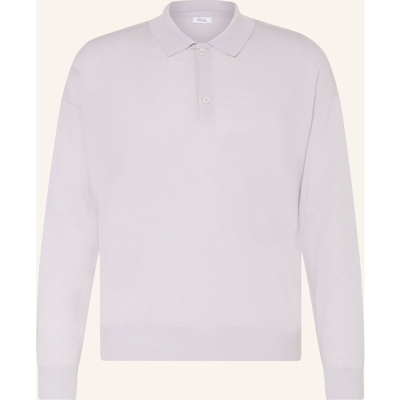 Paul Strick-Poloshirt Aus Merinowolle silber