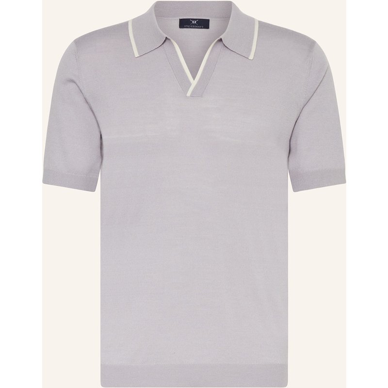 Strokesman's Strick-Poloshirt grau