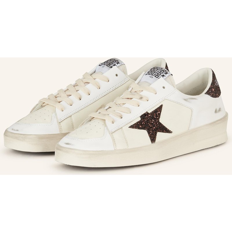 Golden Goose Sneaker Stardan Mit Pailletten weiss