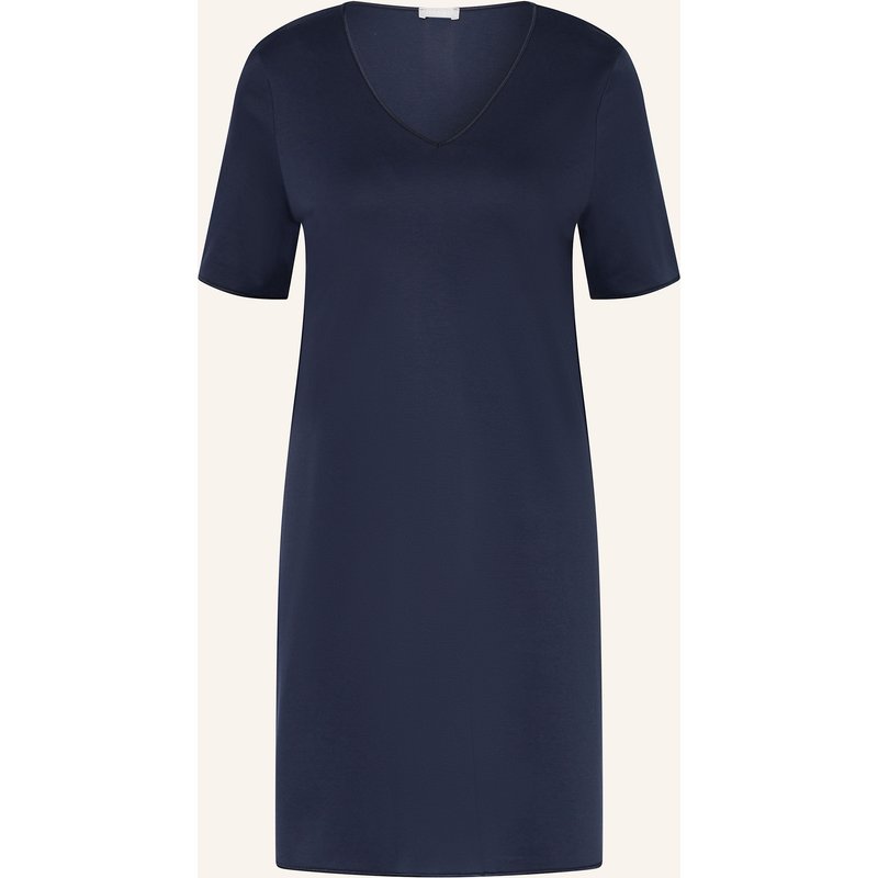 Hanro Nachthemd Cotton Silk blau