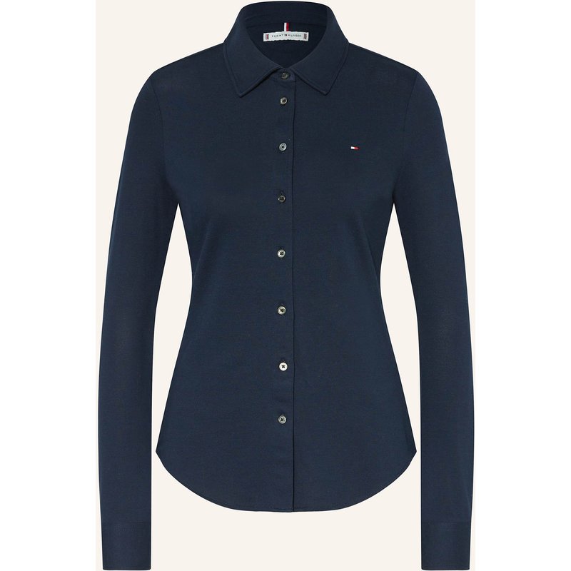 Tommy Hilfiger Hemdbluse Aus Piqué blau