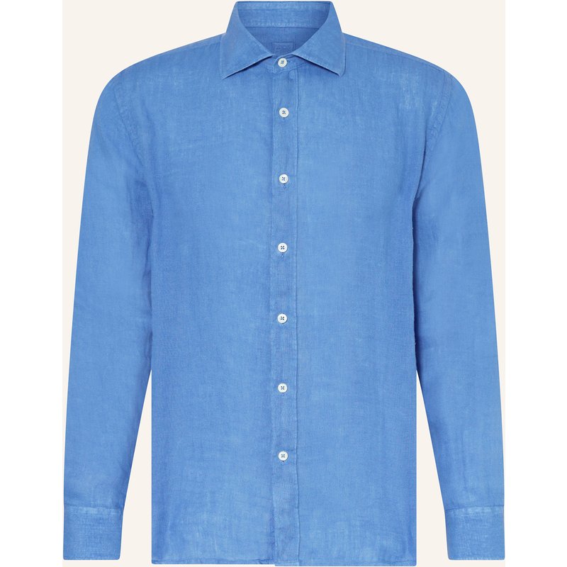 120%Lino Leinenhemd Slim Fit blau