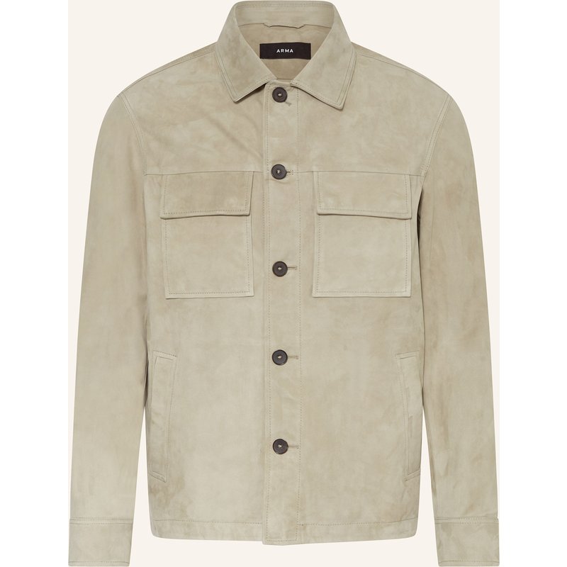 Arma Leder-Overjacket Mex gruen