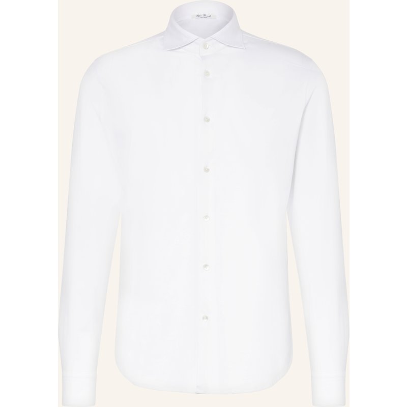 Stefan Brandt Jerseyhemd Slim Fit weiss