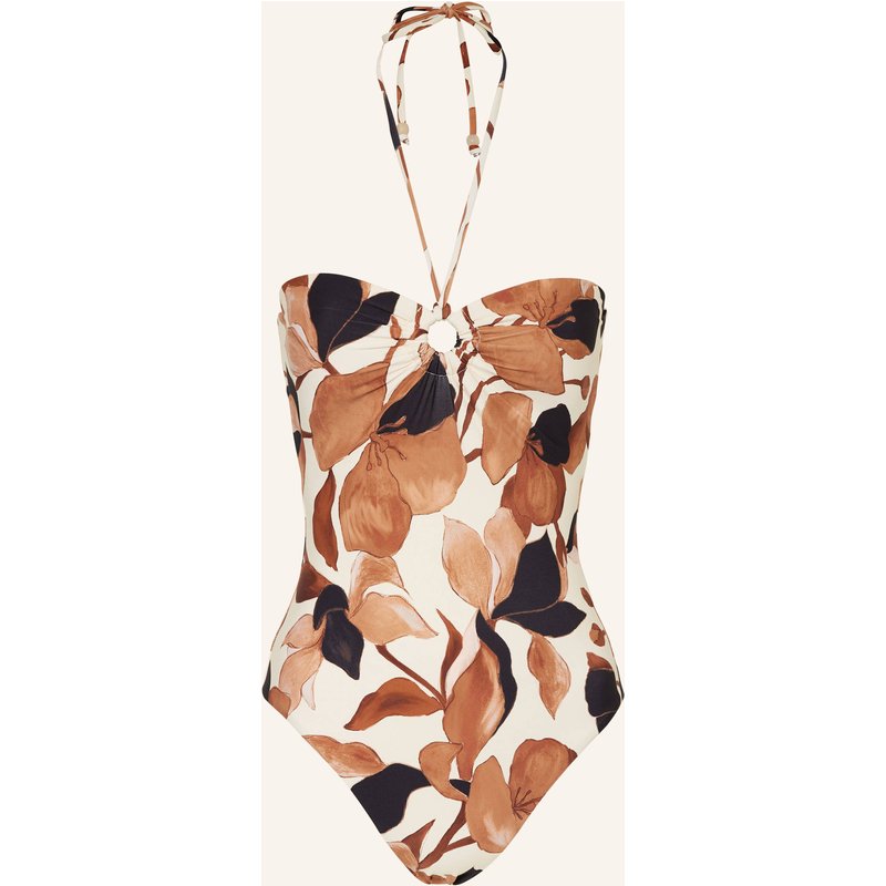 Seafolly Bandeau-Badeanzug Secret Garden schwarz