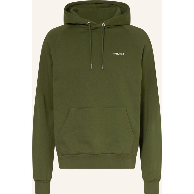 Manors Hoodie Organic Logo gruen