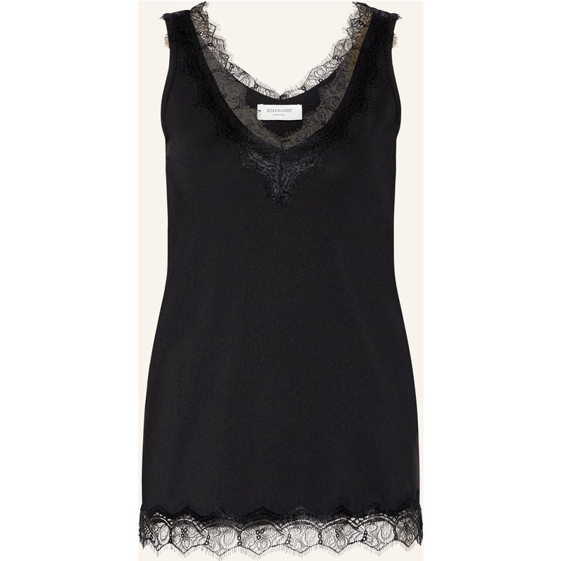 Rosemunde Top Billie Mit Spitze schwarz