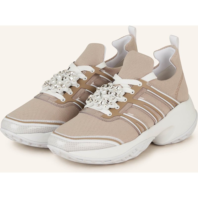Roger Vivier Sneaker Viv' Run Mit Schmucksteinen beige