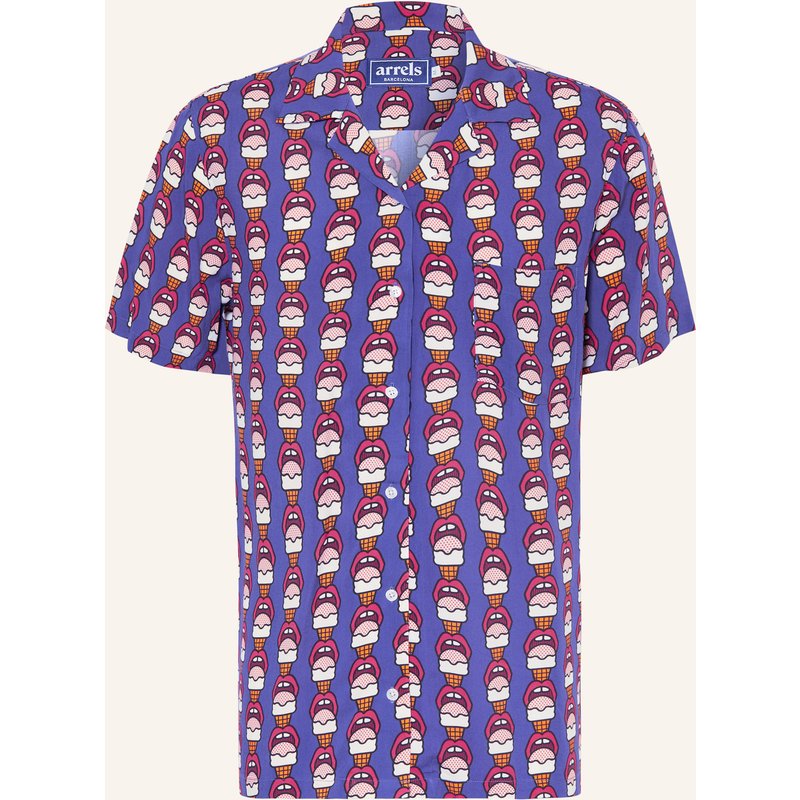 Arrels Barcelona Resorthemd Navy Lick Me × Craig & Karl Comfort Fit blau
