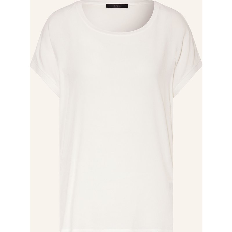 Oui Blusenshirt Im Materialmix weiss