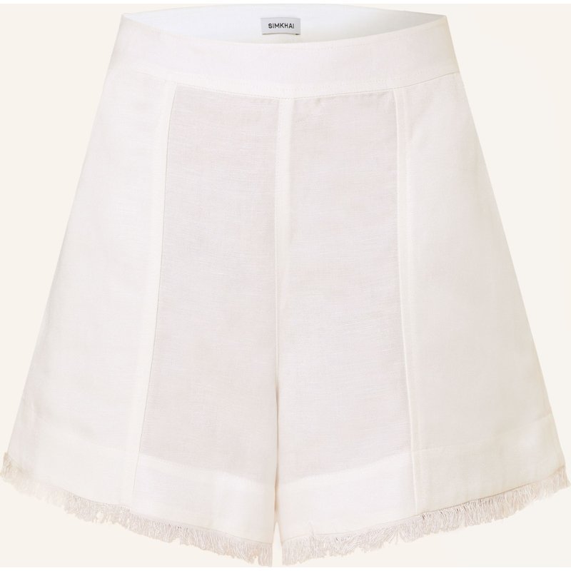 Simkhai Shorts Dax Mit Leinen weiss
