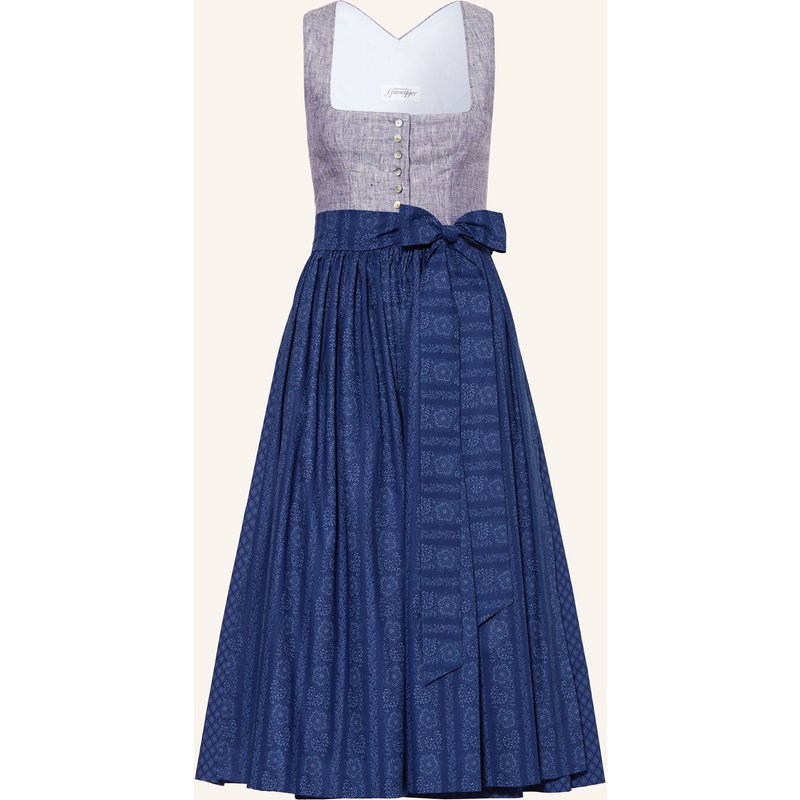 Grasegger Dirndl Brianna Mit Leinen blau