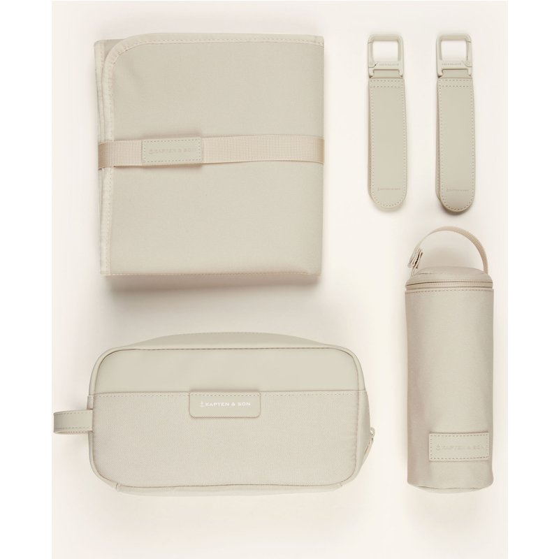 Kapten & Son Set: Wickeltasche Und Wickelunterlage beige
