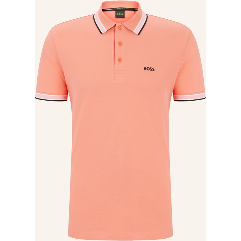 Boss Piqué-Poloshirt Paddy Curved Regular Fit orange