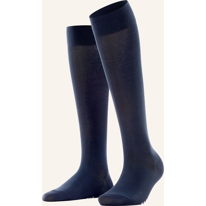 Falke Kniestrümpfe Cotton Touch blau