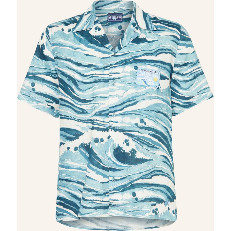 Vilebrequin Resorthemd Charli Regular Fit Aus Leinen blau