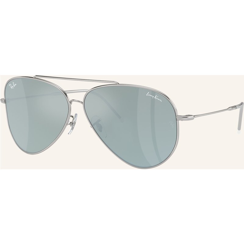 Ray-Ban Sonnenbrille Aviator Reverse silber