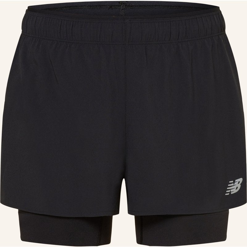 New Balance 2-in1-Laufshorts schwarz