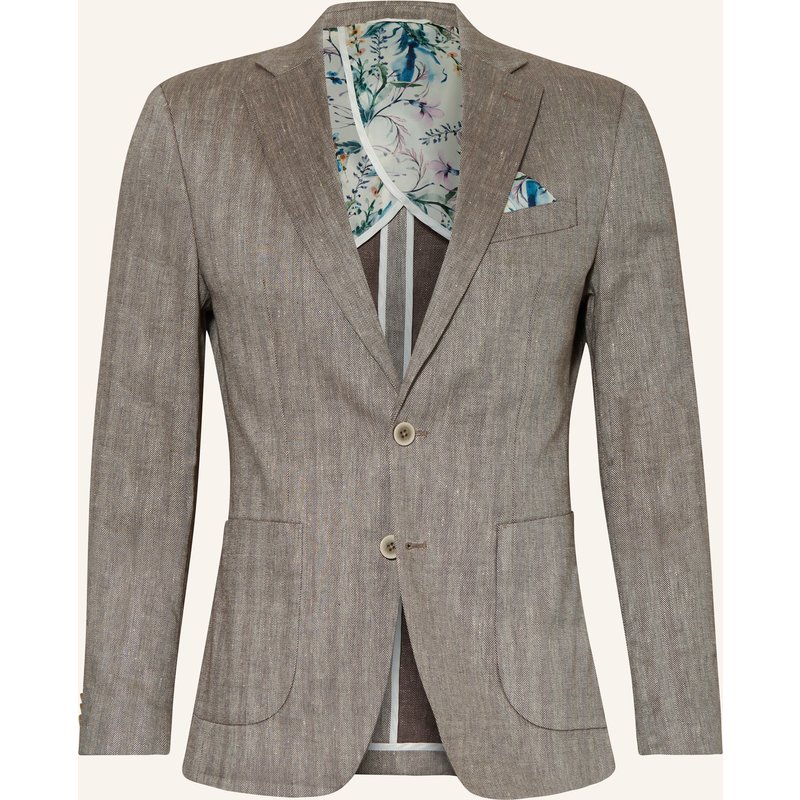 Paul Anzugsakko Slim Fit Mit Leinen braun
