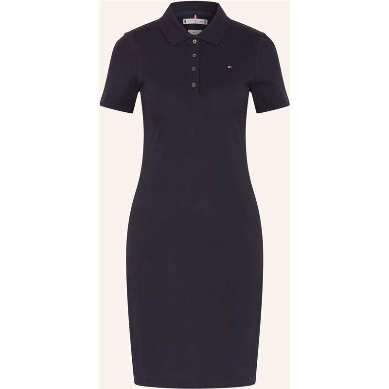 Tommy Hilfiger Piqué-Polokleid blau