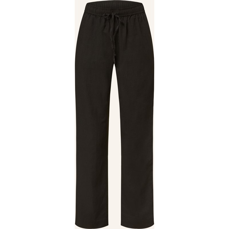 Neo Noir Marlenehose Sonar Mit Leinen schwarz
