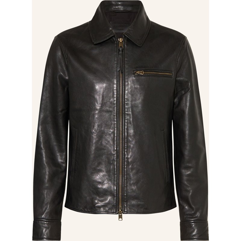 Allsaints Lederjacke Miller schwarz