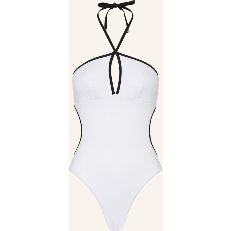Max Mara Beachwear Neckholder-Badeanzug Casilda weiss