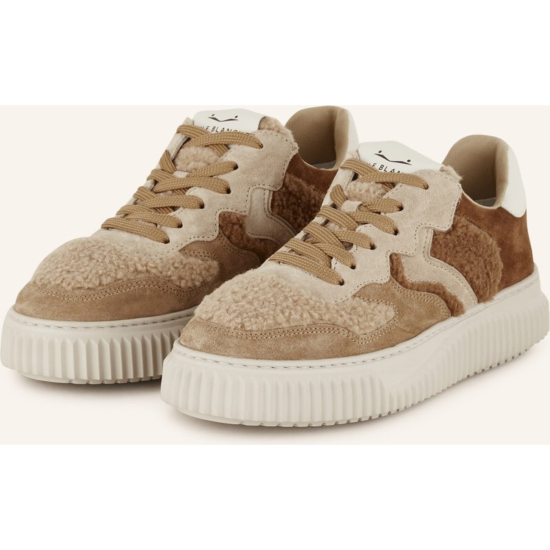 Voile Blanche Sneaker Laura Mit Teddyfell braun