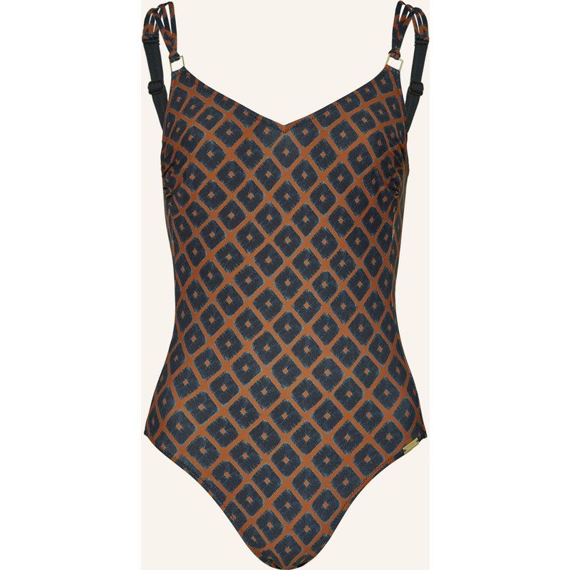 Charmline Shape-Badeanzug Tobacco Fields schwarz