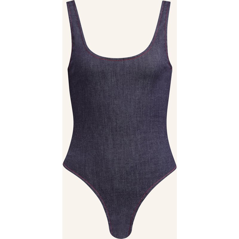 Alaïa Jeans-Body blau