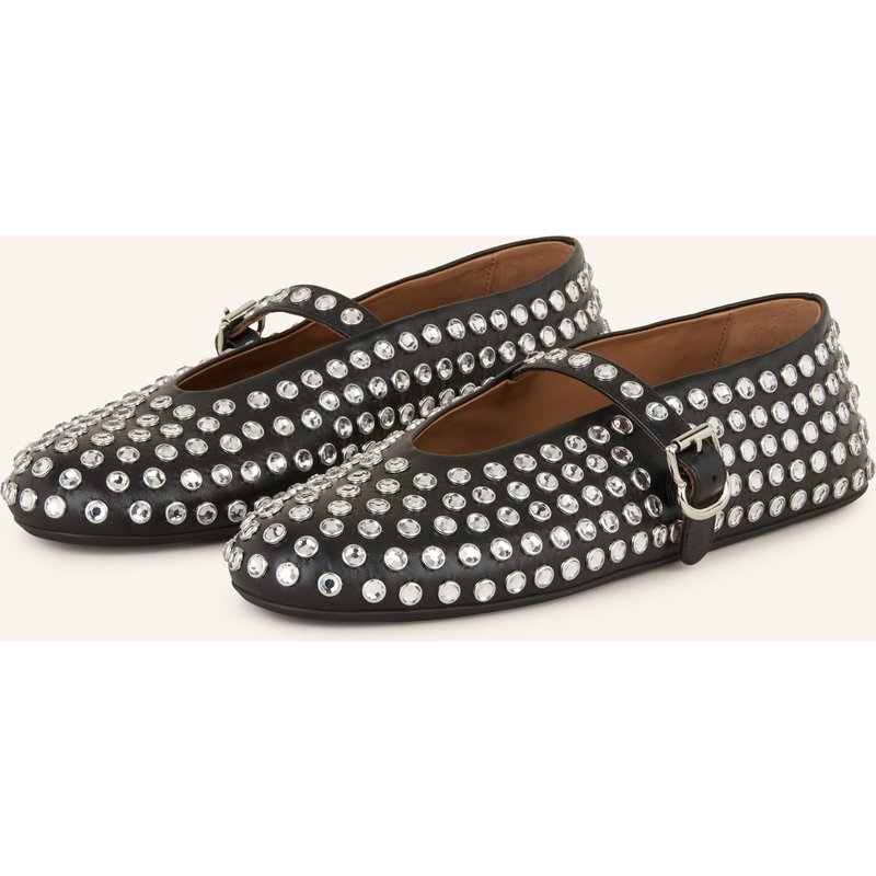 Alaïa Ballerinas Mit Schmucksteinen schwarz