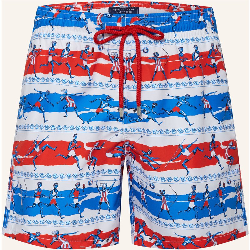 Vilebrequin Badeshorts Olympics 2024 weiss