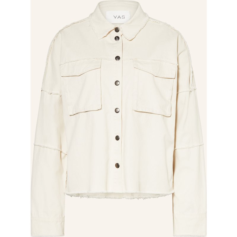 Y.A.S. Jeansblouson Mit Schmucksteinen weiss
