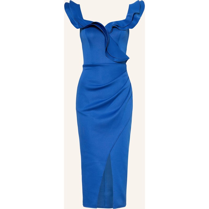 Lipsy Kleid Bardot Mit Volants blau
