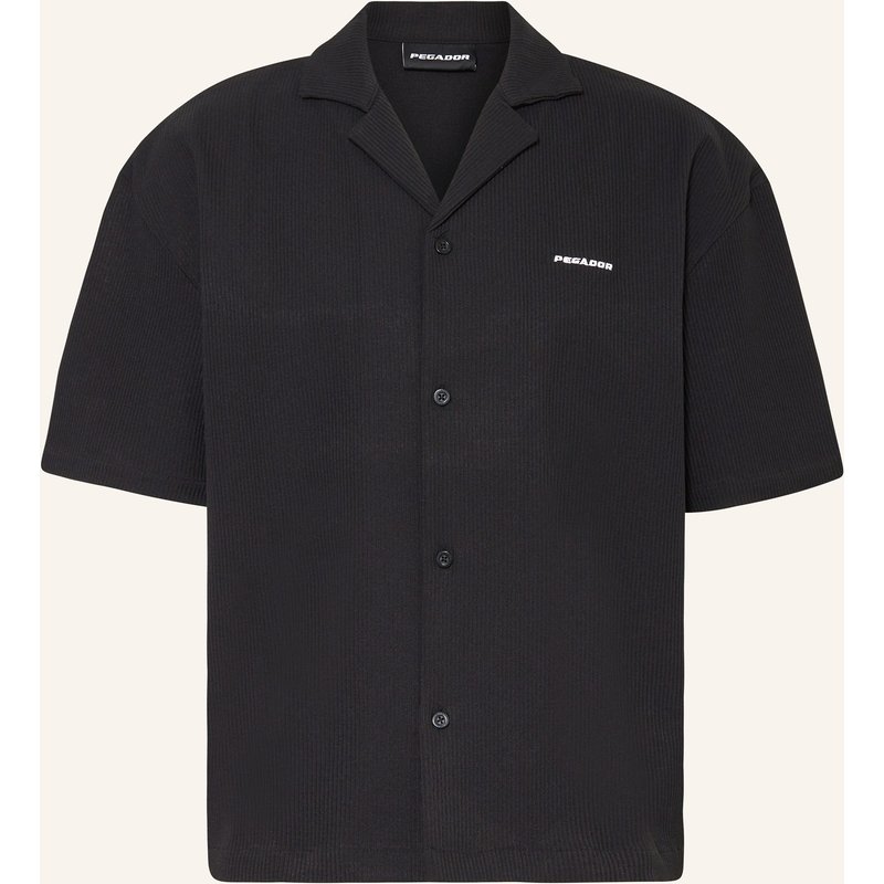 Pegador Resorthemd Troy Comfort Fit Mit Plissees schwarz