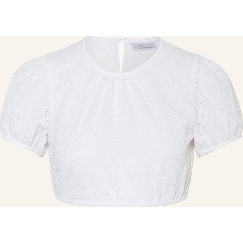 Waldorff Dirndlbluse Mit Lochspitze weiss