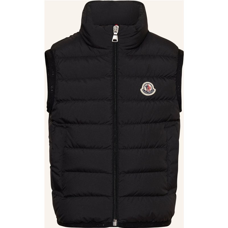 Moncler Enfant Daunenweste Contrin schwarz