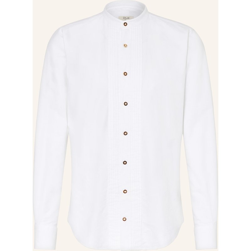 du4 Trachtenhemd Fips Slim Fit Mit Stehkragen weiss