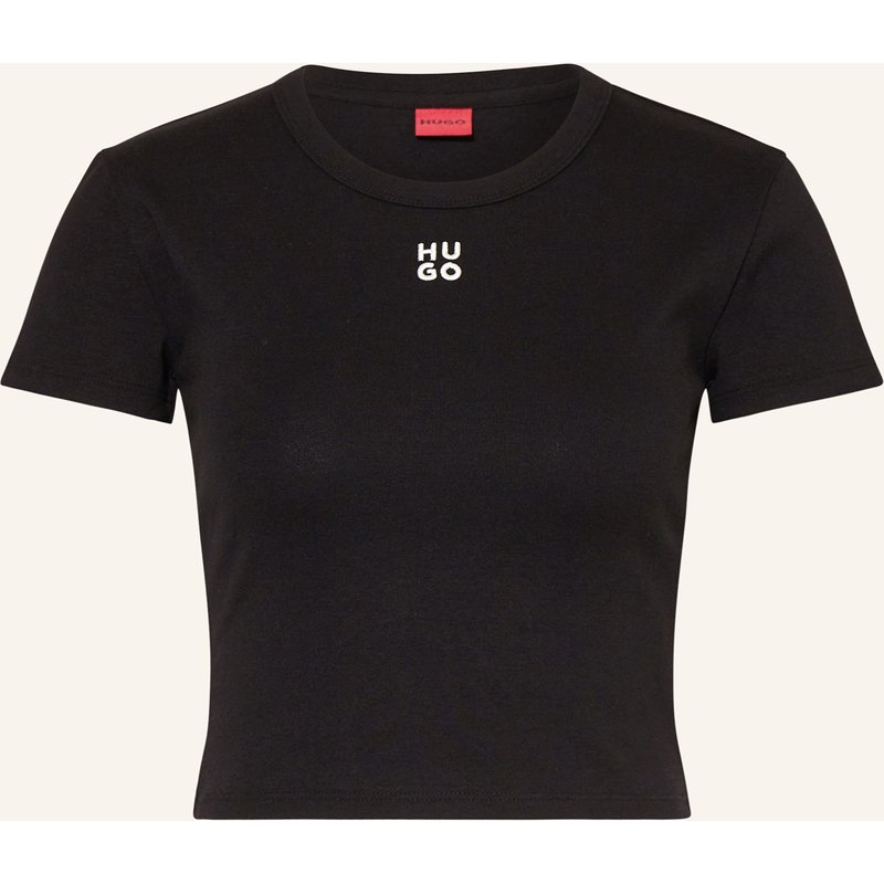 Hugo Cropped-Shirt Delanor schwarz