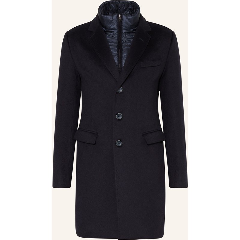 Herno Cashmere-Mantel Mit Herausnehmbarer Blende blau