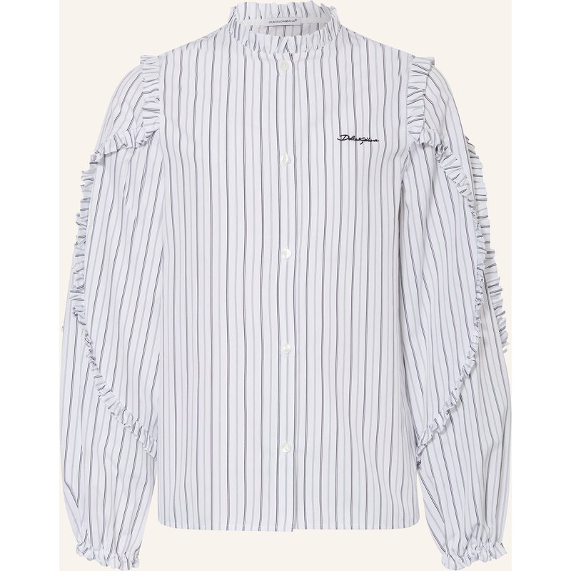 Dolce & Gabbana Bluse Mit Rüschen weiss