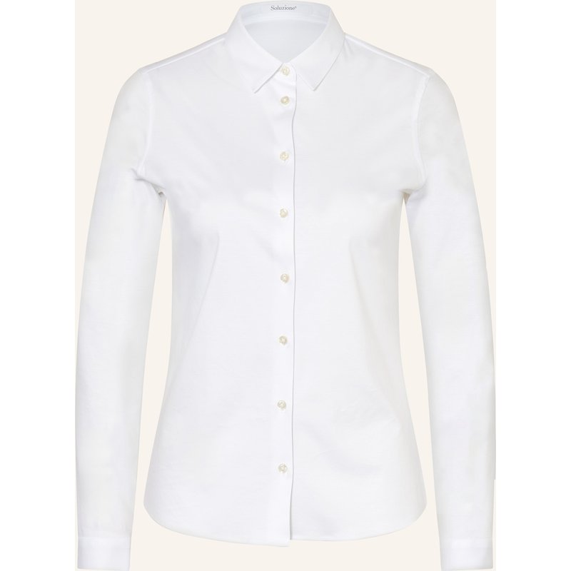 Soluzione Hemdbluse Aus Jersey weiss