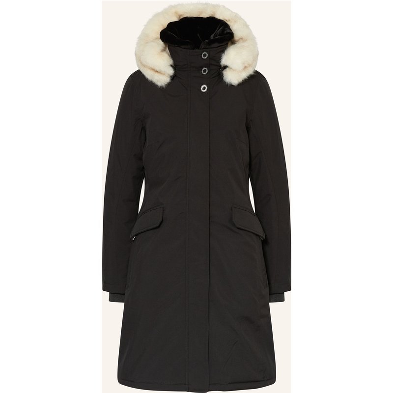 Wellensteyn Parka Enterprise Classic Long Mit Dupont™ Sorona®-Isolierung Und Abnehmbarem Kunstfell schwarz